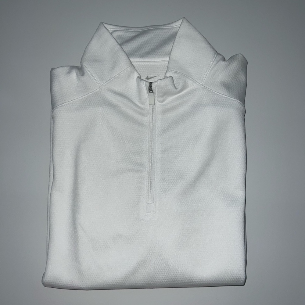Youth Girls (XL) Nike Dri-FIT White Quarter Zip Pullover
